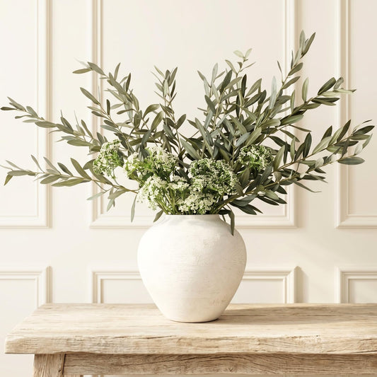 Faux Olive & Berry Arrangement 8pcs Decor