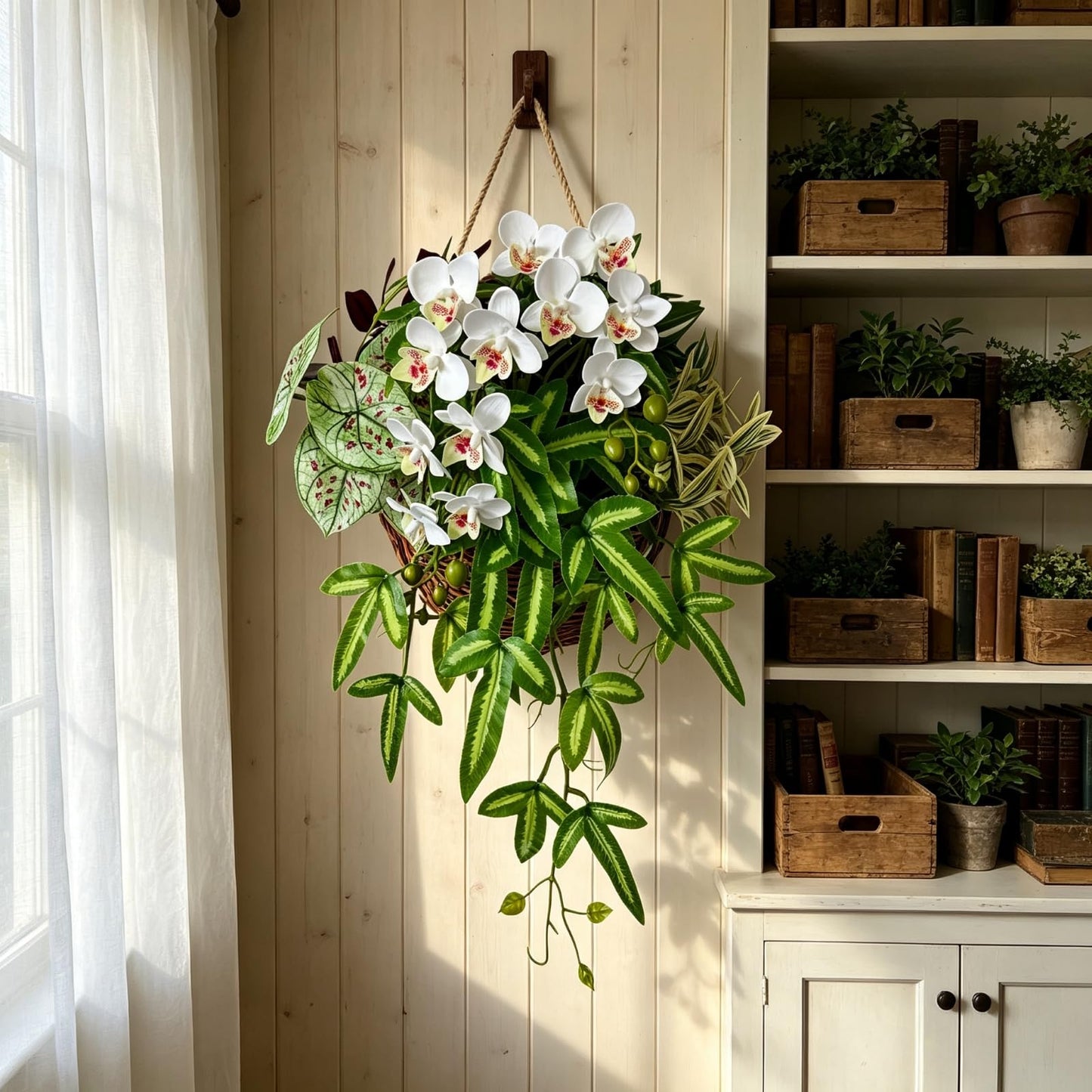 Artificial Hanging Plants Set 6-in-1 Decor